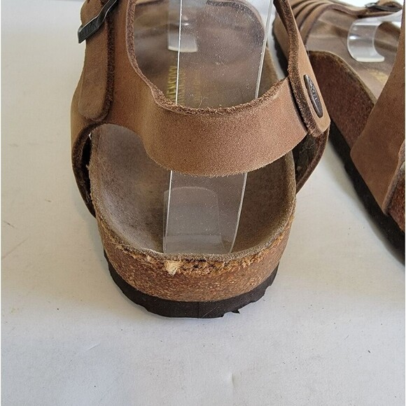 Birkenstock Bali EU 40 Medium/Narrow Tan Brown Ankle Buckle Two Strap Sandals - Picture 15 of 16